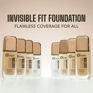 O'cheal Clean Invisible Longwear Foundation Makeup, Dewy & Glowy Finish, Buildable Coverage, Skin-Like Smooth Look, Vegan, Creamy Natural