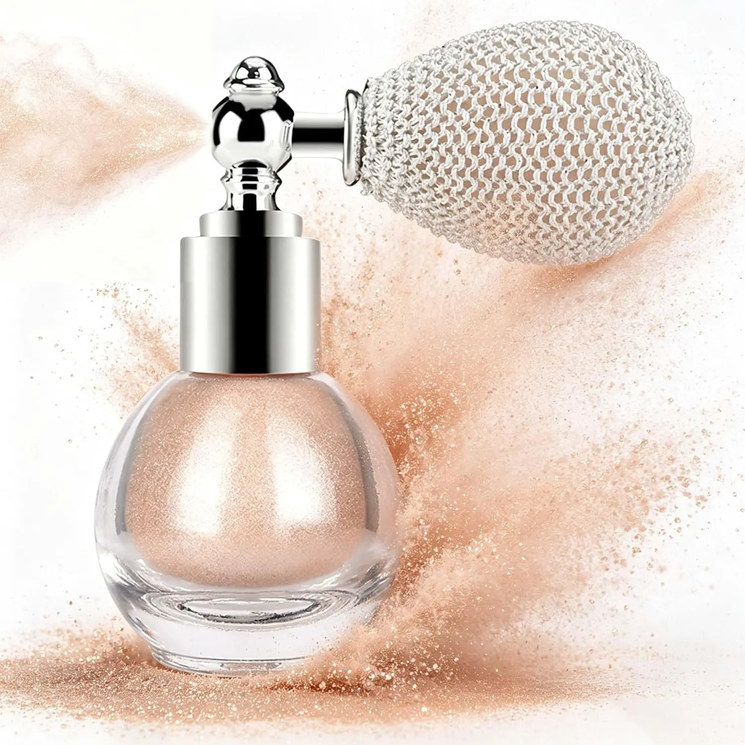 Champagne Shimmer Glitter Spray Powder - Loose Glitter for Sparkling Hair, Face, Body Glow, Shimmers Skin - Ideal for Makeup, Crafting Art