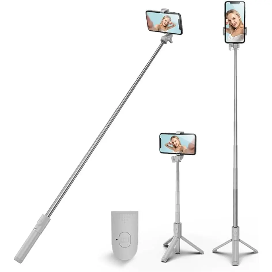 Selfie Stick Tripod, 3 in 1 Extendable & Portable  Tripod Selfie Stick with  Remote Compatible with  16 15 14 13 12 11 pro Xs Max 8 7, Galaxy Note10/S20/S10