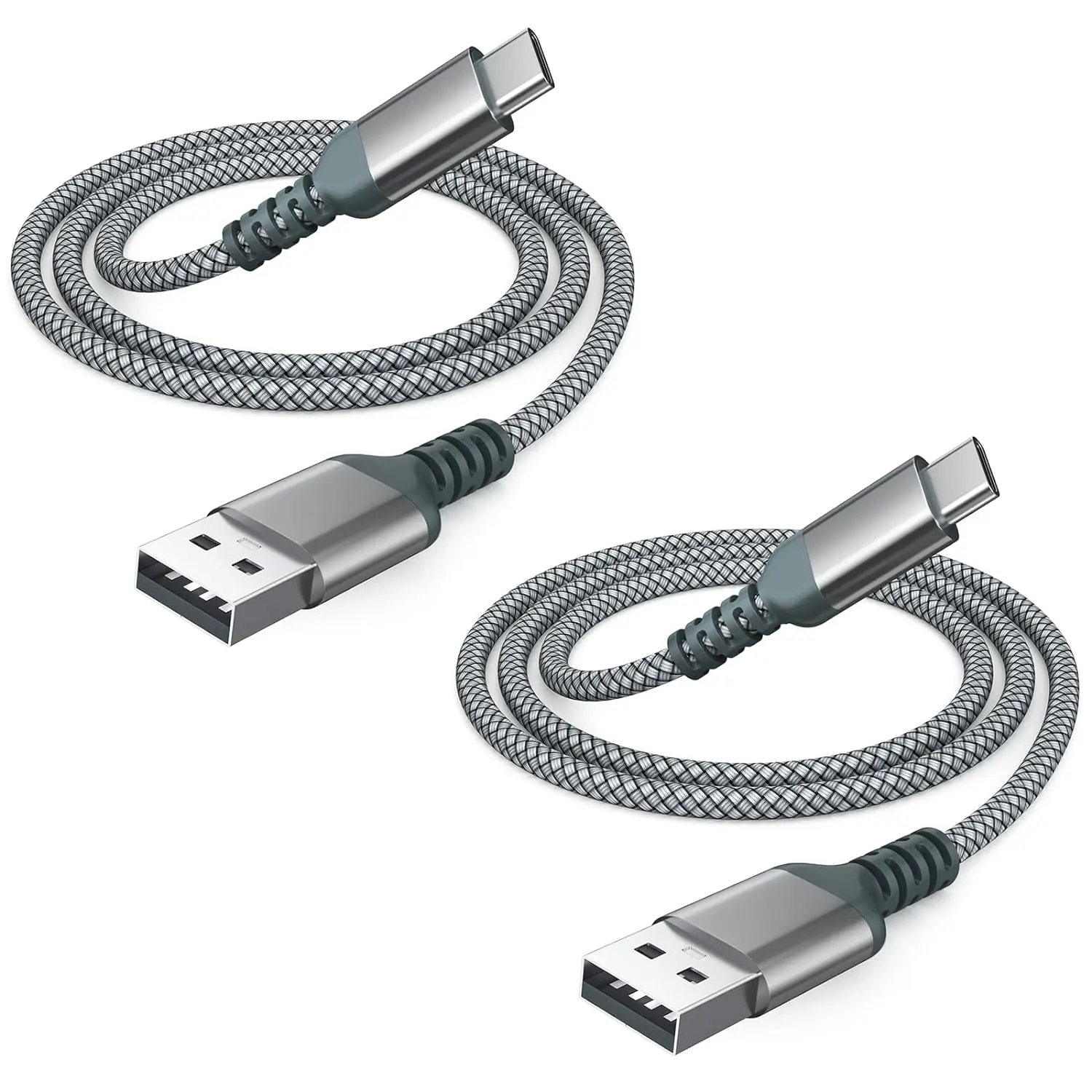 USB C Charger  [2 Pack/4ft],   Type C , Nylon Braided USB A to USB C  for  15/15 Pro, MacBook, iPad, Galaxy, and Other Type-C Devices.