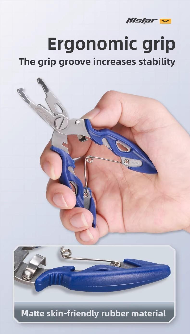 Multi-Functional Fishing Pliers, Stainless Steel Lure Pliers with Hook Remover, Line Cutter & Scissors for Fishing