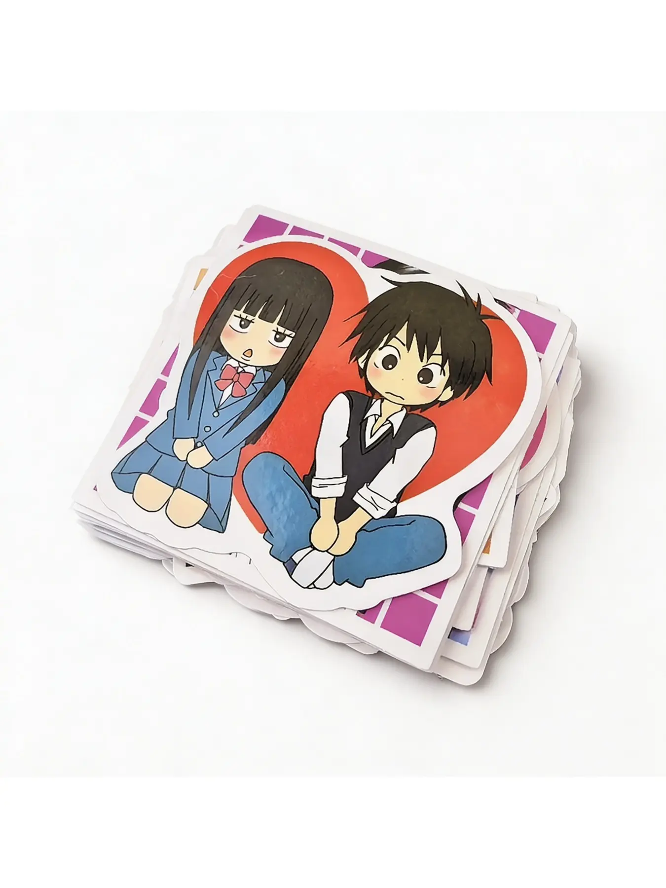 50pcs Anime Couple Stickers, Soft Healing Animation Campus Style, Perfect for Scrapbooking, Luggage, Insulated Cups, Tablet Cases