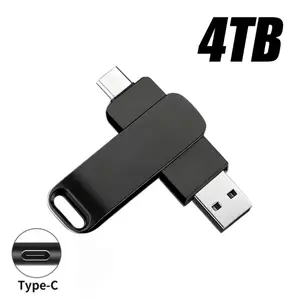 USB 3.2 Flash Drive 520MB/s High Speed 2in1 TypeC OTG Pen Drive Waterproof Large Storage for Phone Computer PC Data Storage