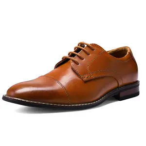 Men's Lace-Up Oxford Dress Shoes, Business Formal Casual Flats With Removable Insole, Father's Day Gift