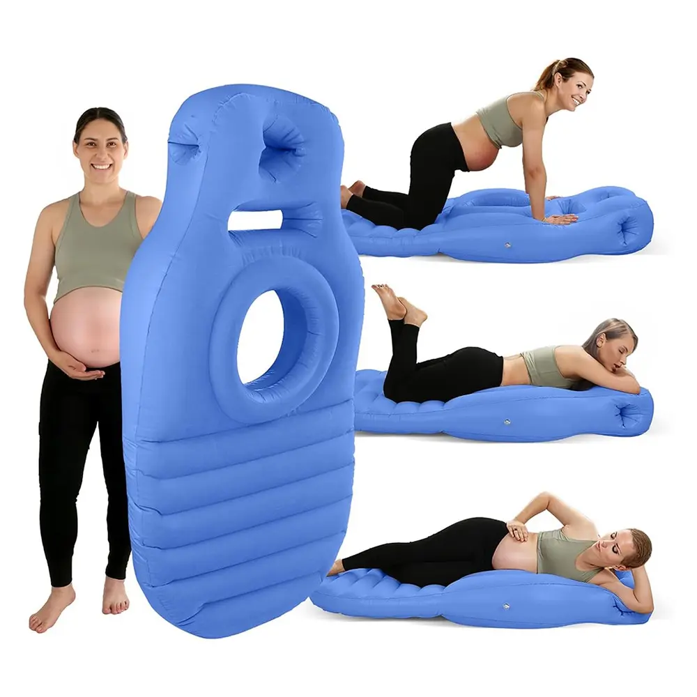 1pcs Inflatable Maternity Pregnant Body Support Cushion, Head Abdomen Leg Support, Portable Air Mattress for Side Sleeping, Comfortable Full Body Support