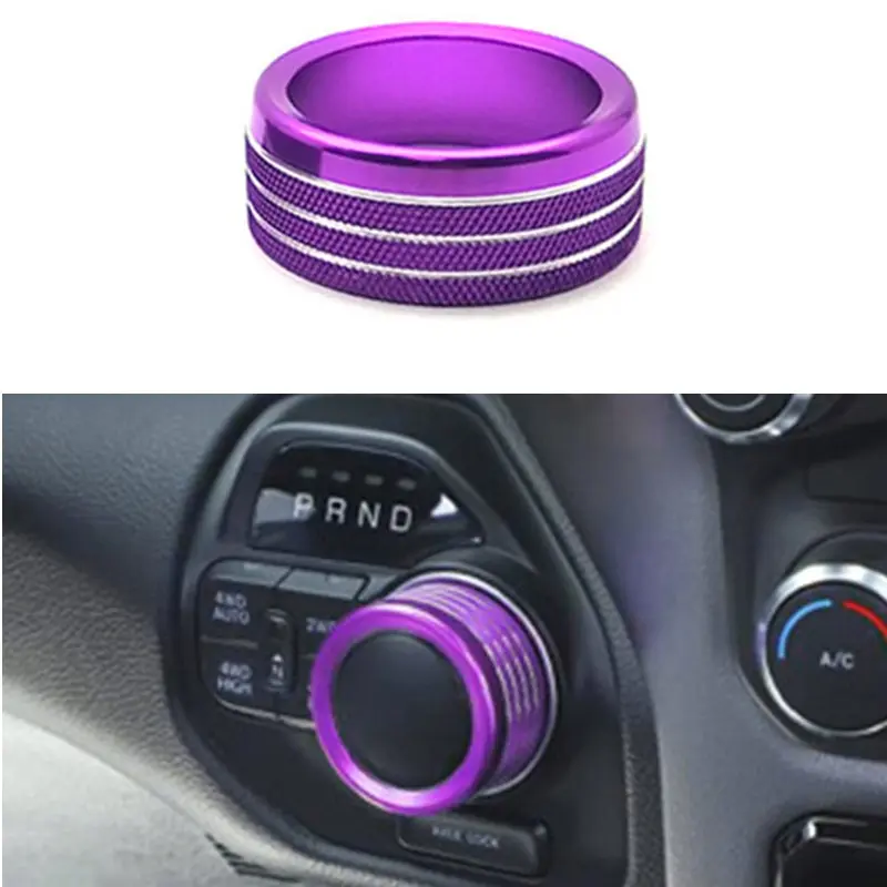 Car Interior Accessories, Scratch-Resistant Aluminum Shift Knob Decor Ring, Suitable for Dodge RAM 2018-2021 Interior Upgrade, Car Decorations