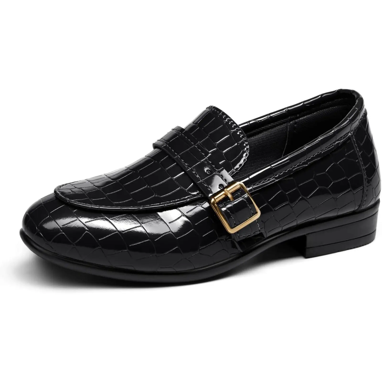 Haloumoning Boys' Formal Slip-On Loafers - Junior Fashion Rubber, Faux Leather & Synthetic Kids' Shoes for 3-4/10-11 Years, All Seasons, Church, Back to School Uniform