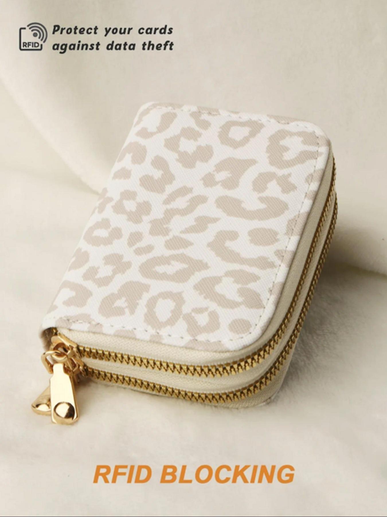 Fashion Leopard Pattern Zipper Trifold Card Holder, 2024 New Style Casual Versatile Fashionable Card Holder for Women, Trendy All-match & Exquisite Card Holder for Daily Use, Purse, Wallet Card Holder, Card Bag