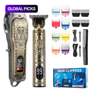 Professional Hair Clipper Set, 1 Box Rechargeable Hair Trimmer & T-blade Trimmer & Accessories, Hair Cutting Kit for Men, Barber Hair Clippers, Cordless Hair Trimmer, Multifunctional Hair Trimmer