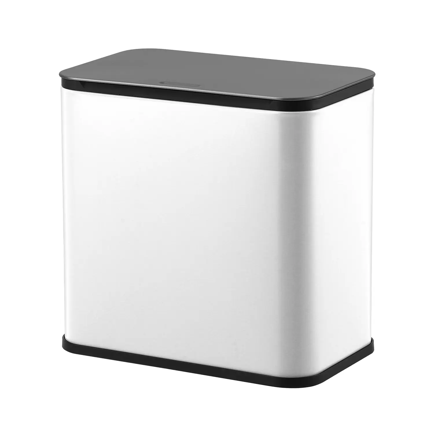 1.3 Gallon Stainless Steel Compost Bin, Odor Control with Charcoal Filter & Lid, Hanging/Wall-Mount Design with Inner Bucket, Compact Waste Container for Kitchen Countertop and Under Sink