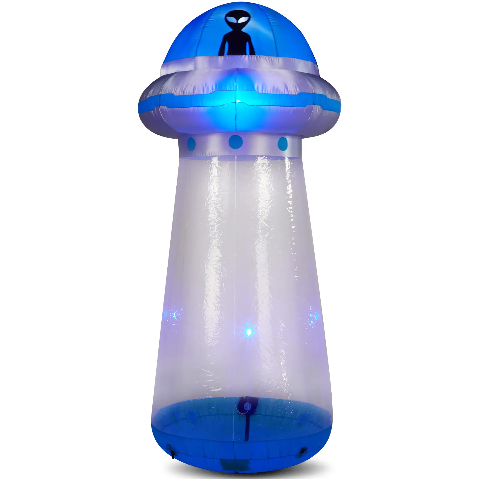 8.8 FT Halloween Inflatable UFO Yard Decoration, Fun Tall Blow up Yard Decor with Built-in LED Lights and Stand Inside Design for Holiday Party Yard Lawn Garden Decor Indoor Outdoor