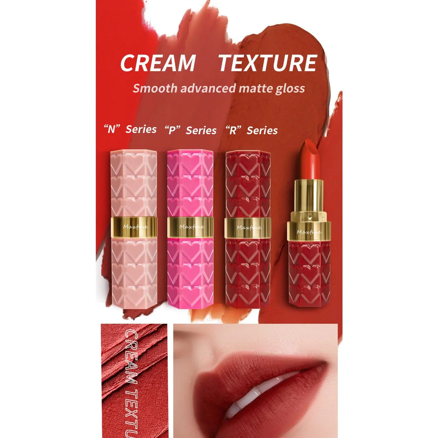18-color lipstick set, matte finish, non-stick cup, non-fading Gloss Lipgloss Makeup Cosmetic