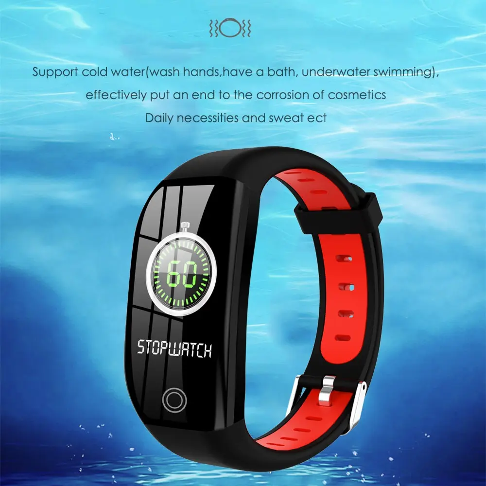 Smart Bracelet Fitness Tracker with Step Counter Calories Stopwatch Activity Tracker Health Tracker with Heart Rate Monitor Sleep Tracker Touch Color Screen Sport Pedometer Watch