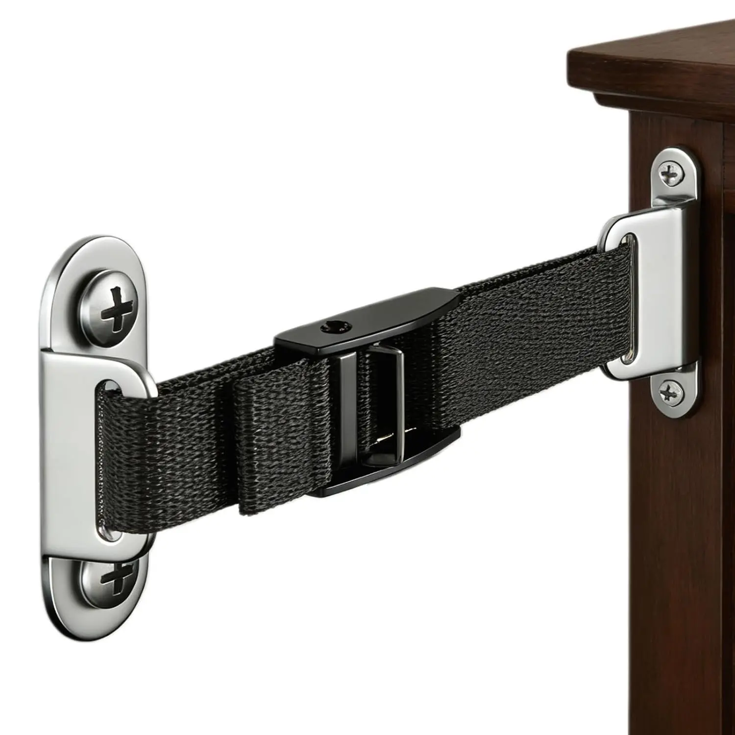 Furniture Anchors (2 Sets) for Baby Proofing, Anti-Tip Adjustable Furniture Straps, Wall Anchors for Securing Furniture, Earthquake Safety Straps for Baby & Pet(Gift)
