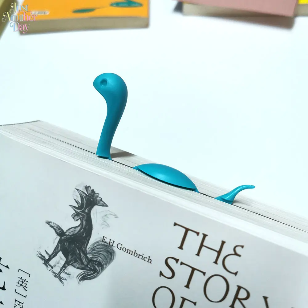 3 Pack Creative 3D Loch Ness Monster Shaped Bookmarks, Funny Novelty Silicone Page Markers, Cute Nessie Animal Book Page Clips, Unique Book Divider Pagination Helper for Students Reading, Office Book Annotation & Book Lovers Gift