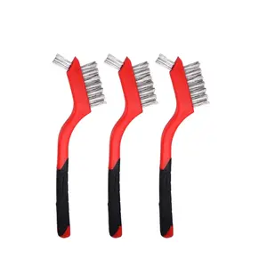 3 count Top-Rated Wire Brushes for Rust Removal and Metal Cleaning - Ideal for Artists, Hobbyists, and Professionals - Durable and Versatile Brushes for Various Surfaces