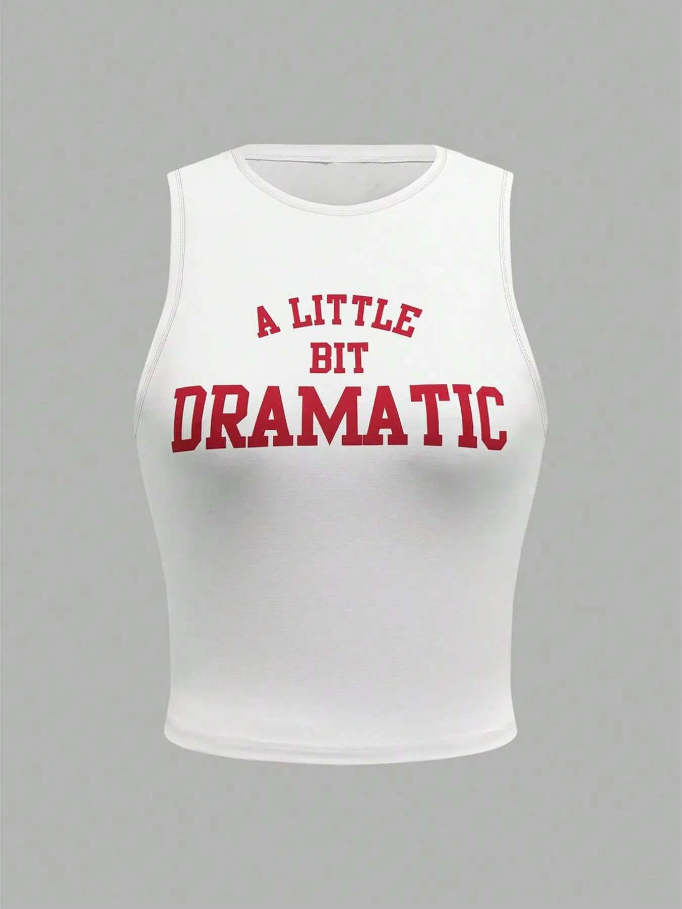 Women's Casual Round Neck Sleeveless Design, Letter Print, Fashion Summer Women's Vest, Tank Top Bodycon, Perfect Daily Wear Clothing, Tops