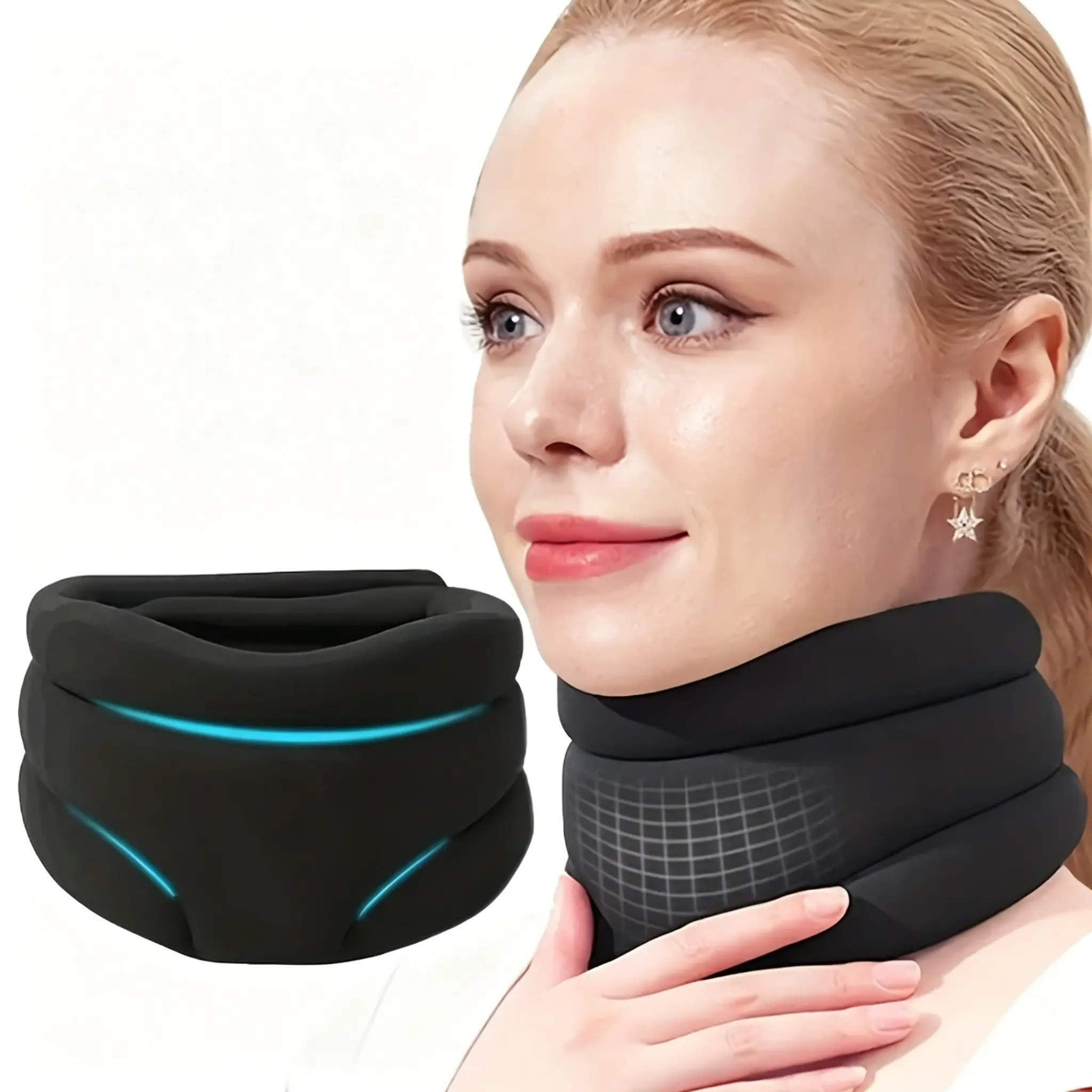 Adjustable Foam Neck Brace, Soft Cervical Support for Pain Relief, Unisex Sleep Travel Work Collar, 3 Colors Available, Healthcare, Options