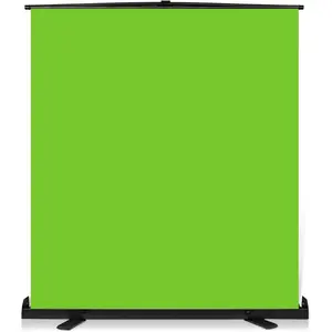 Collapsible Green Screen Backdrop (73.2x77.5in/180x196cm) - Polyester Wrinkle-Resistant, Aluminum Frame, Portable Pull-Up Base, Easy-Setup Photography Accessories for Video Studio, Live Gaming