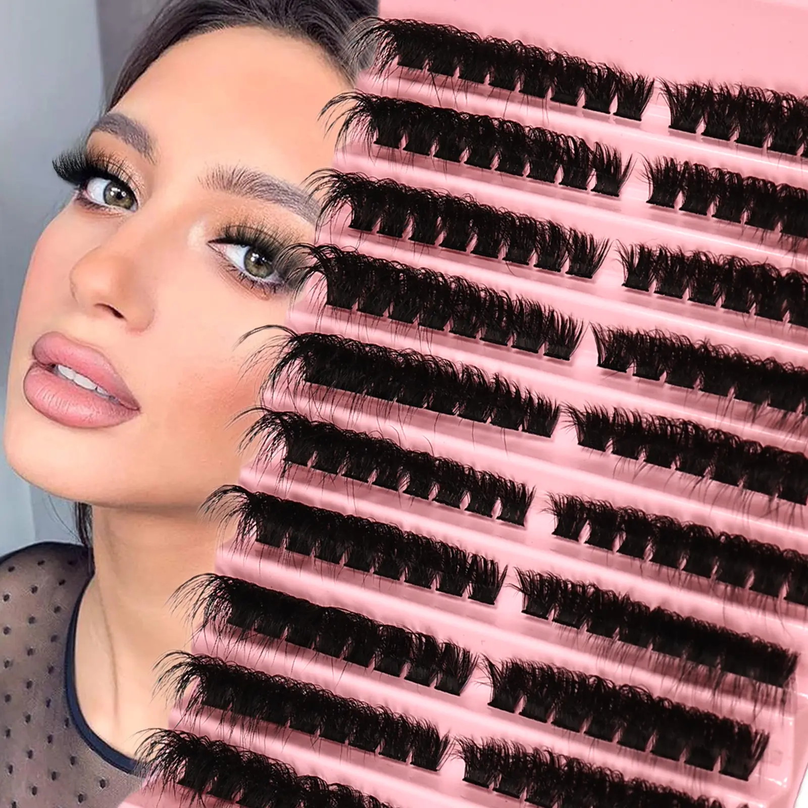 Mixed Tray Curl Cluster Lashes Natural Look Individual Eyelashes Fluffy Volume Segmented DIY Lash Extensions
