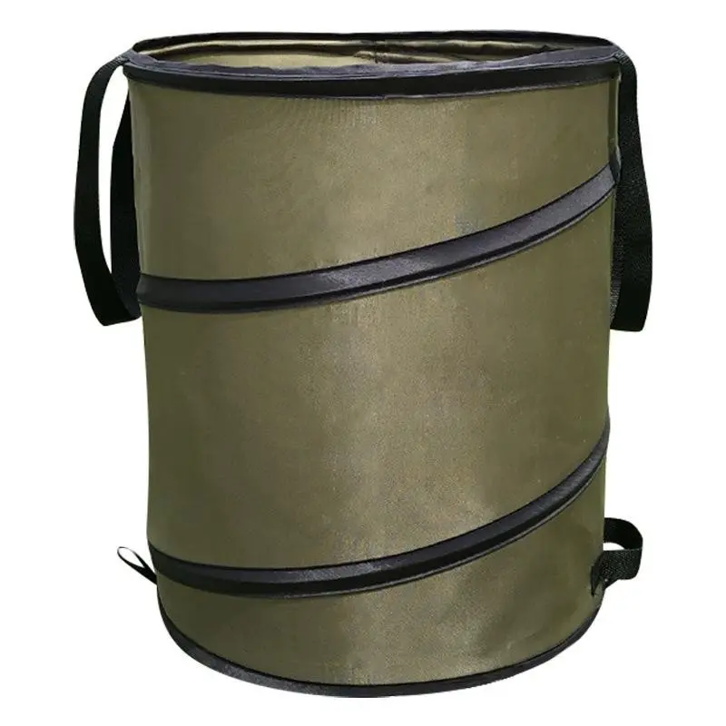 Foldable Oxford Leaf Garden Bucket, Large Capacity Outdoor Bin, Durable Design for Gardening & Home Use, Essential Home Supply Item