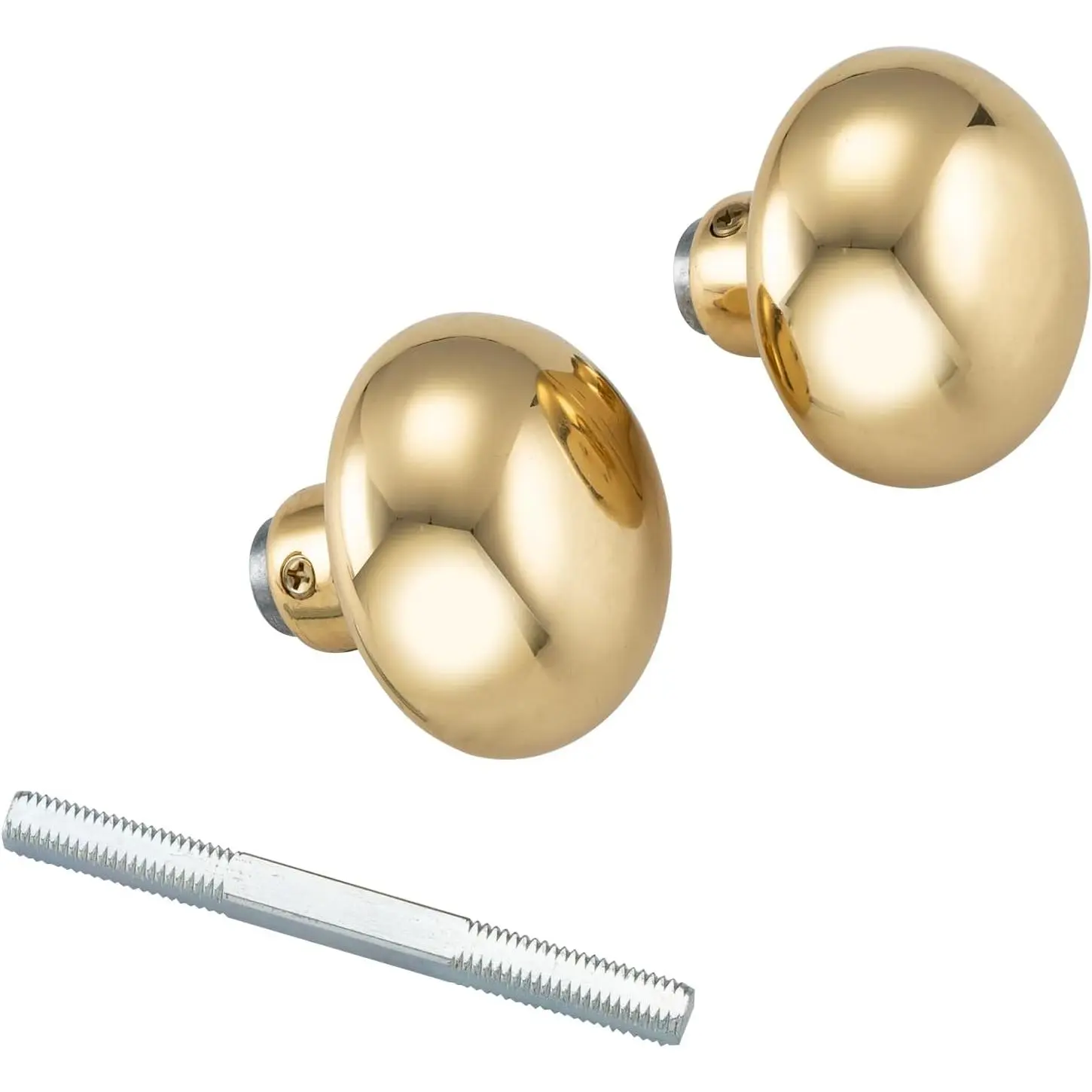 Brass Door Knobs Set with Spindle, 2-1/4 in  Door Knob, Old Style Door Knob  for Mortise Lock Interior Doors