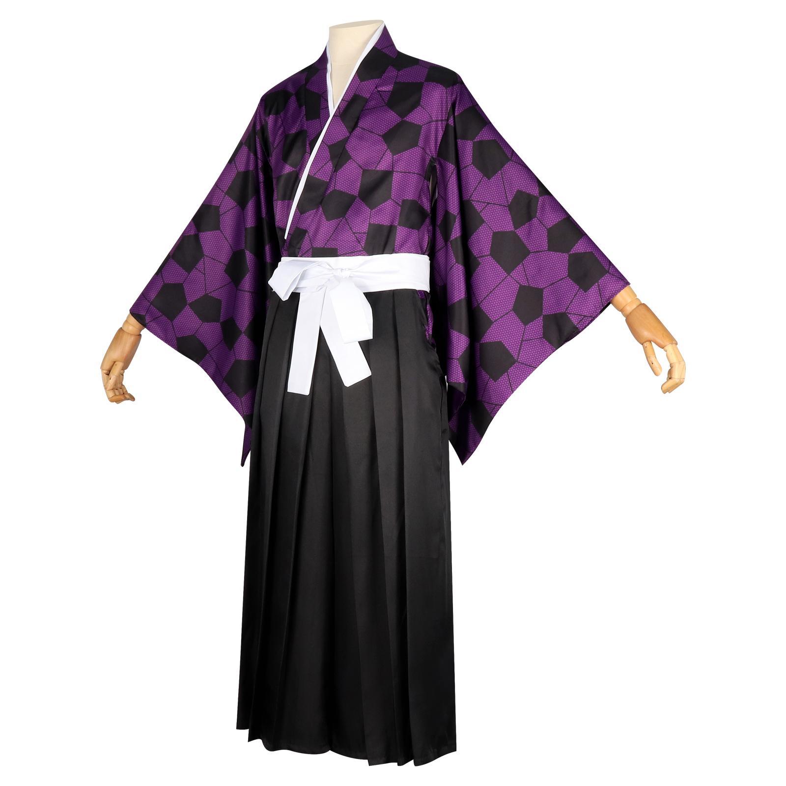 Anime demon killer Kokushibo role-playing costume and kimono uniform Halloween