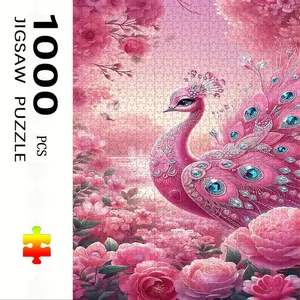 1000 Piece Peacock Puzzle, Large Adult Family Interactive Toy, DIY Home Decor, Holiday Scene, Durable, Perfect Gift