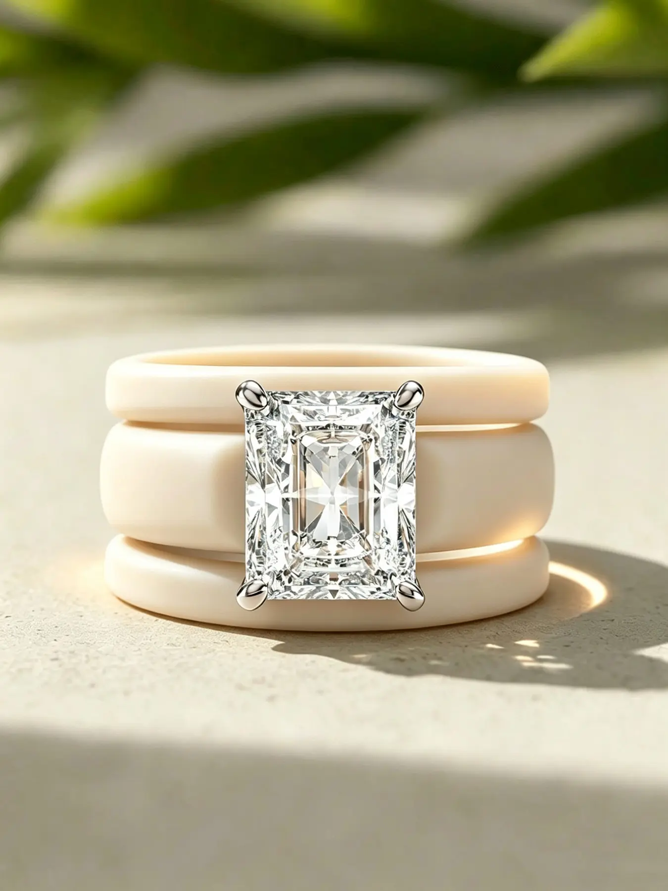 3 Pcs Stackable Silicone Ring Set, Bright Cut Transparent Cubic Zirconia Decorative Rings, Women's Fashion Wedding Jewelry Gift