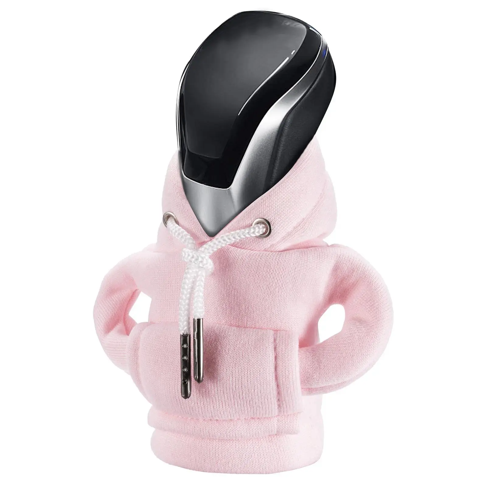 Hoodie-Shape Shift Lever Cover, Universal Auto Accessories for 4-5.6" Car Shift Knobs, All-Year Hand Warmth, Easy to Clean Cute Automotive Fashion Decoration