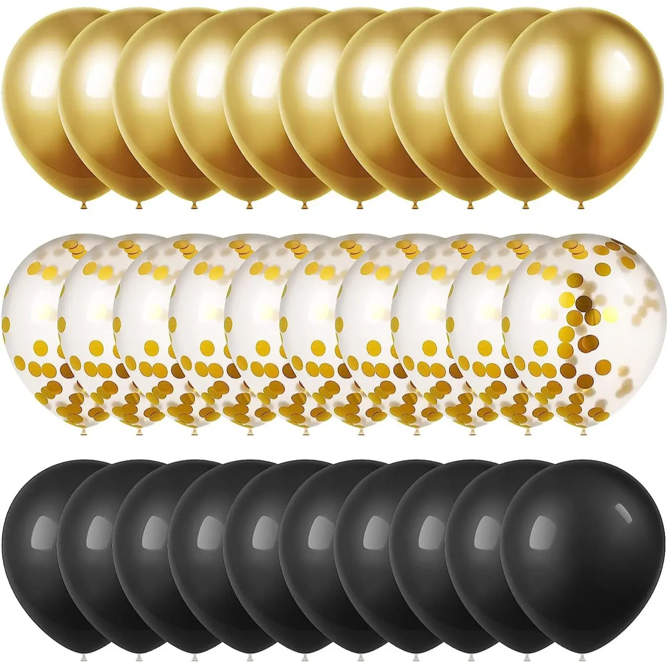 30pcs 12-Inch Gold Glitter Balloons Set, Perfect for Wedding, Valentine's Day, Anniversary, Engagement, Birthday Party Decorations