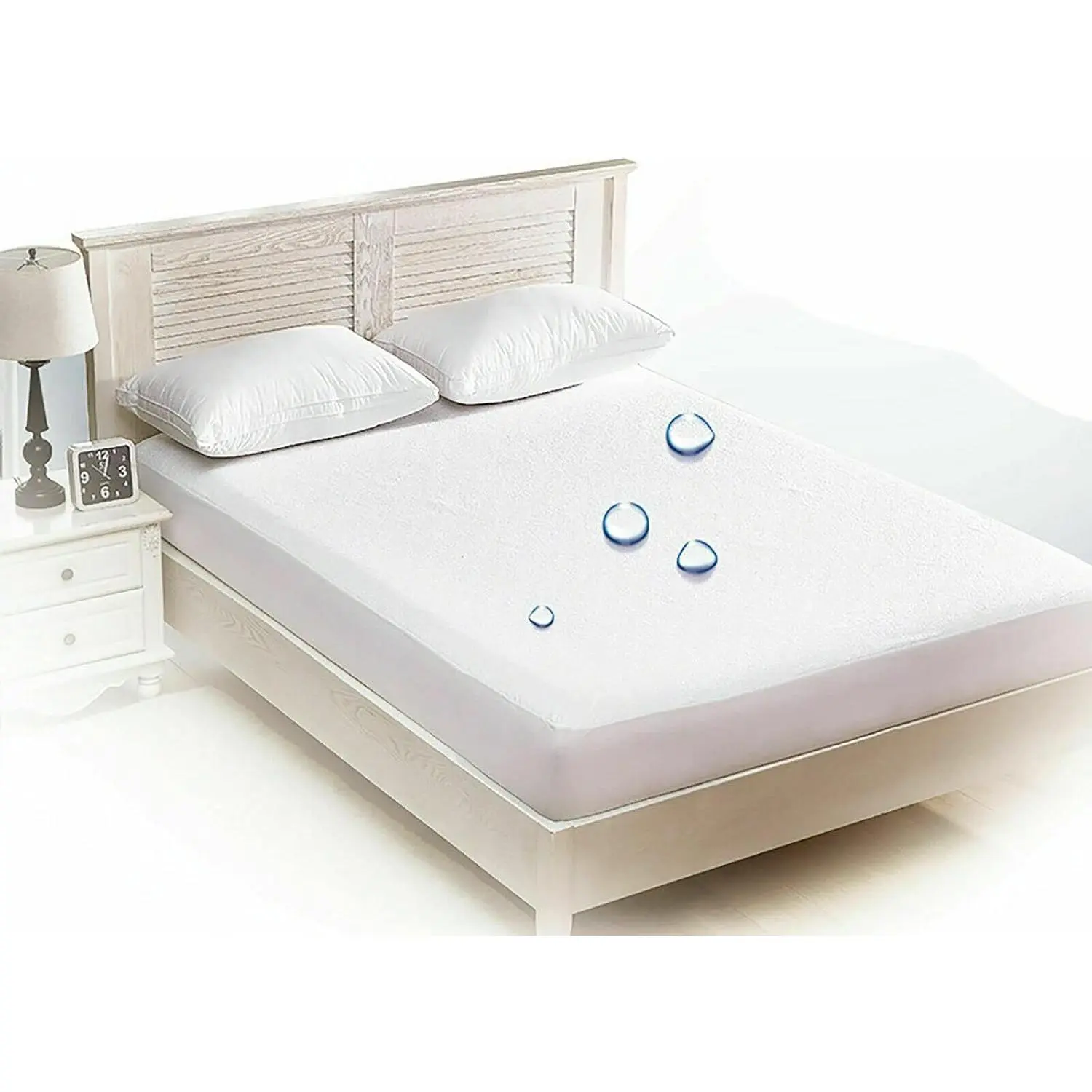 Vinyl Plastic Mattress Protector Fitted Sheet Style  Mattress Cover Breathable - Bed Wetting and Spill Protection for Mattress Fits a Mattress Up to 11.5" Deep ( 76" x 39" x 11.5" Deep)