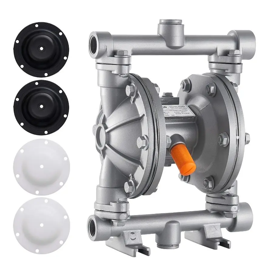 VEVOR Air Operated Double Diaphragm Pump, 35 GPM, 1 inch Inlet Outlet ...