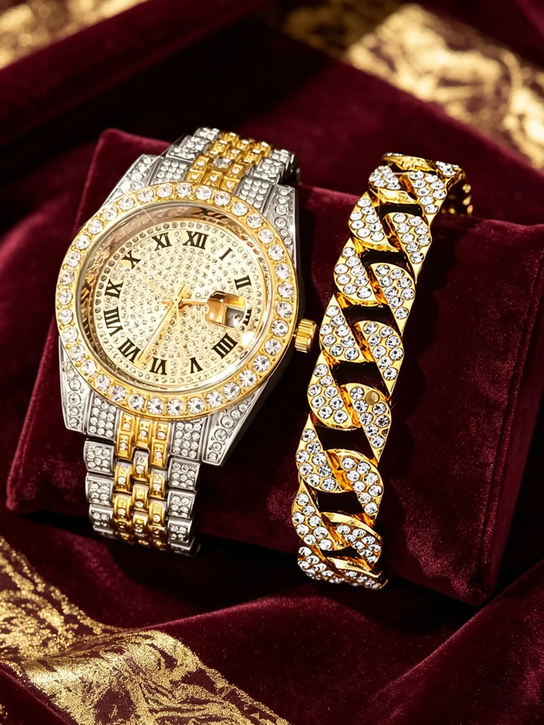 Luxury Business Fashion Watches Quartz Movement Analog Face Wristwatch Set for Men & Women, Perfect Gift for Daily Wear, Birthdays, Christmas, Quartz Wristwatch