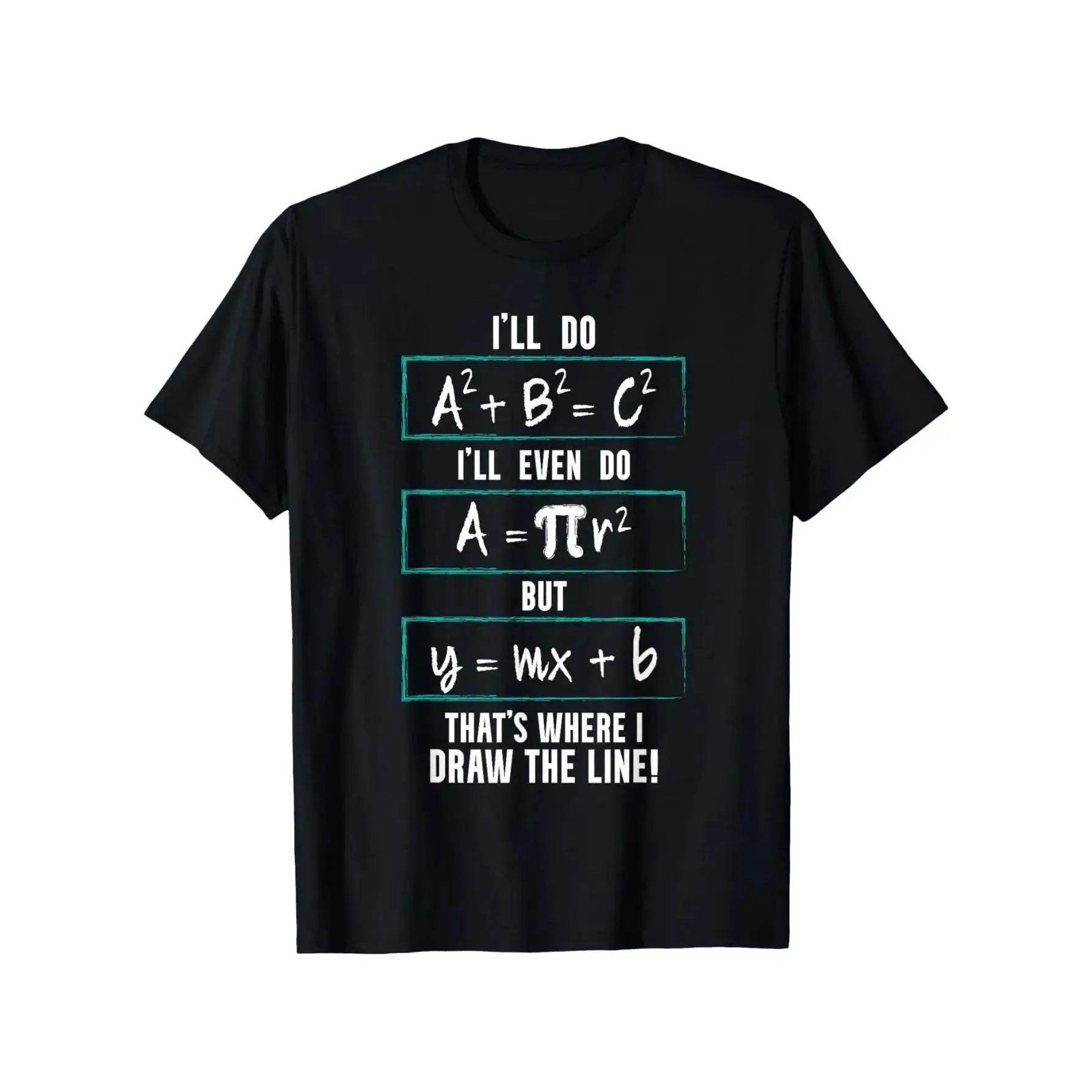 Funny Math Joke T-Shirt with Equations & Puns -  Cotton Comfortable Casual Wear Suitable for Slightly Elastic Tee for Office Parties (S-XXXL)