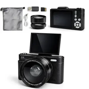 Digital Camera Photography, 18x Digital Zoom, 180° Flip Screen, Includes Lens and Micro SD Card, Retro Digital Camera