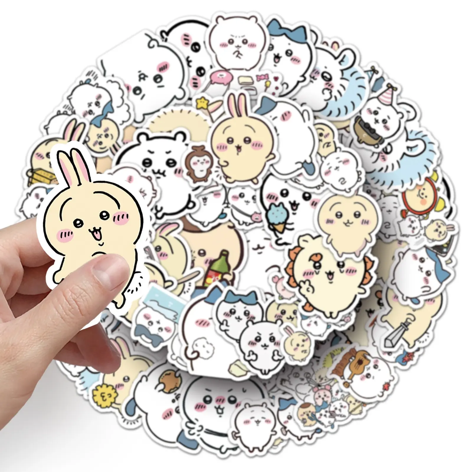 50 Chiikawa Stickers, Cute Cartoon Waterproof Phone Case Decor, Small Mochi Stickers, Fun and Adorable Design, Perfect for Personalization