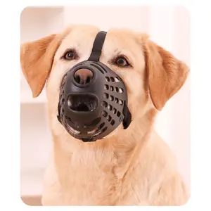 Adjustable Dog Muzzle for Small Medium Large Dogs, Breathable Basket Muzzle Allows Drinking, Helps Prevent Scavenging and Unwanted Biting