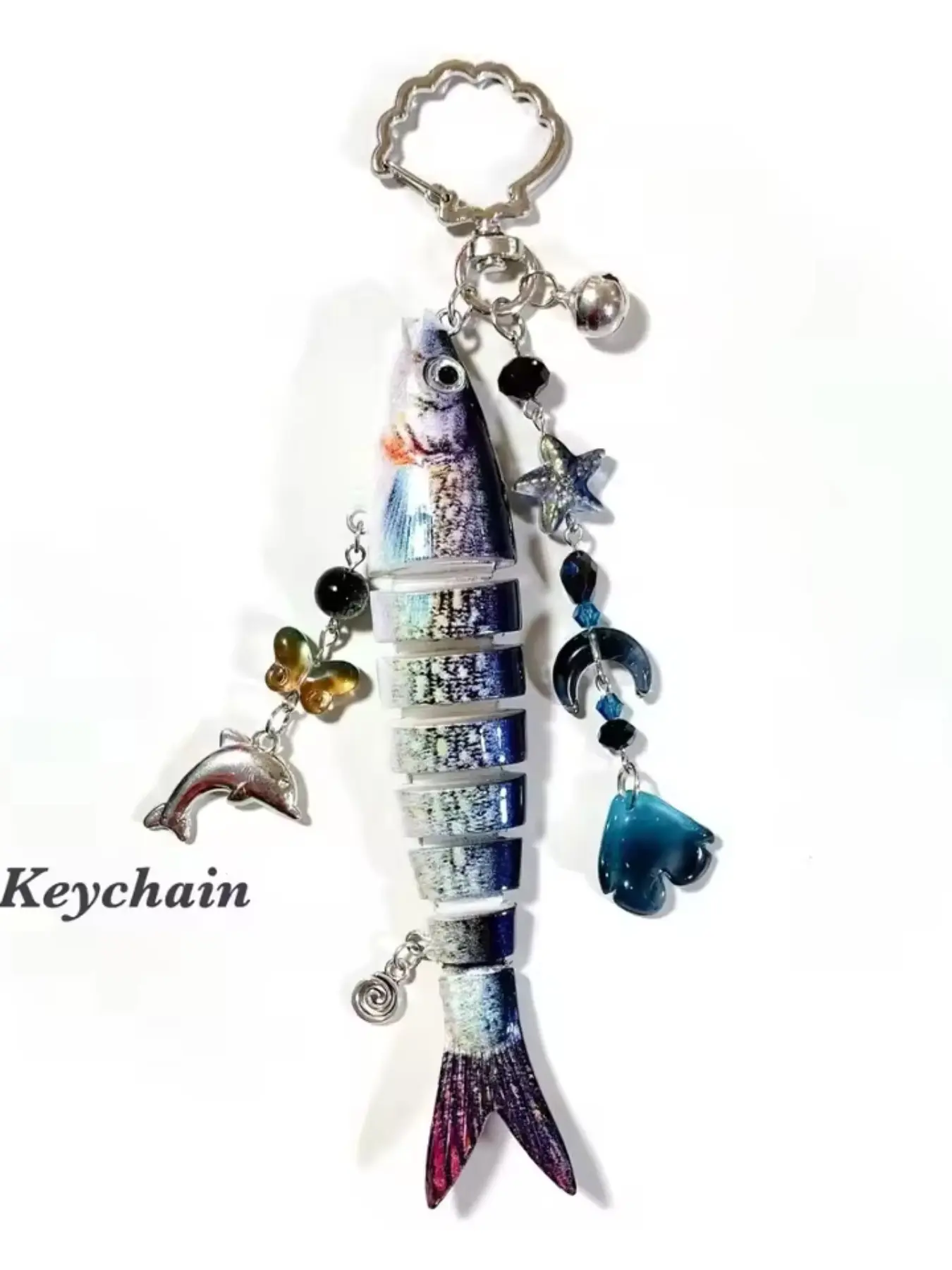 Fish Lure Keychain with Charm, Perfect Fish Bag Accessory, Ideal Gift for Fathers, Durable Design, Enhances Fishing Experience, Key Charms, Cool Keychains, Key Chain Accessories, Keyring
