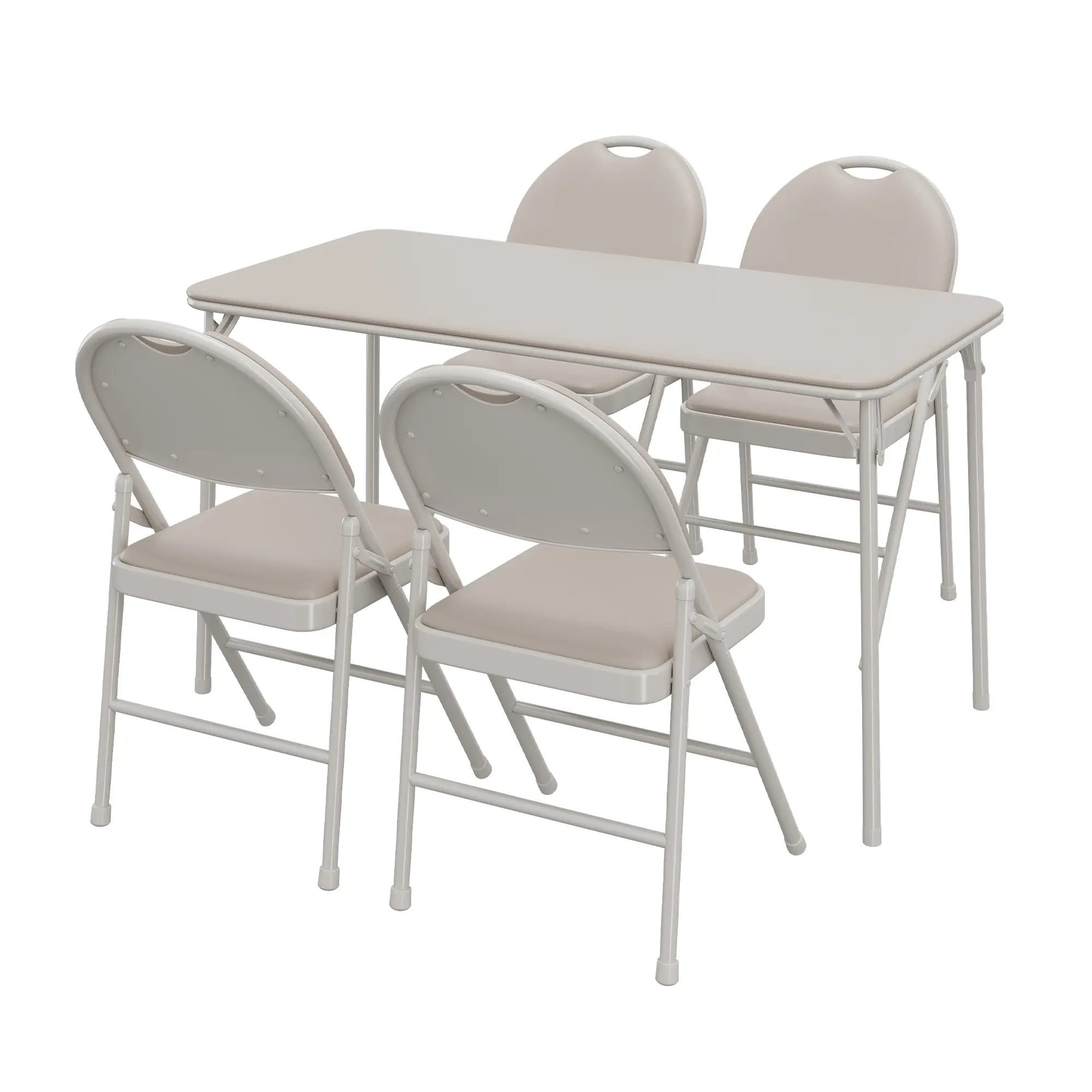 Versatile Rectangle Folding Table - 20.07" x 47.24", Mark & Mark Resistant, Collapsible Legs, Anti-Slip Feet, Portable, No Assembly, Ideal for Dining, Office, Game Room