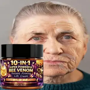 Ten-In-One Firming Lifting Cream, Rich in Collagen, Retinol, Bee Venom Extract, Reduces Fine Lines, Wrinkles, Suitable for All Skin Types