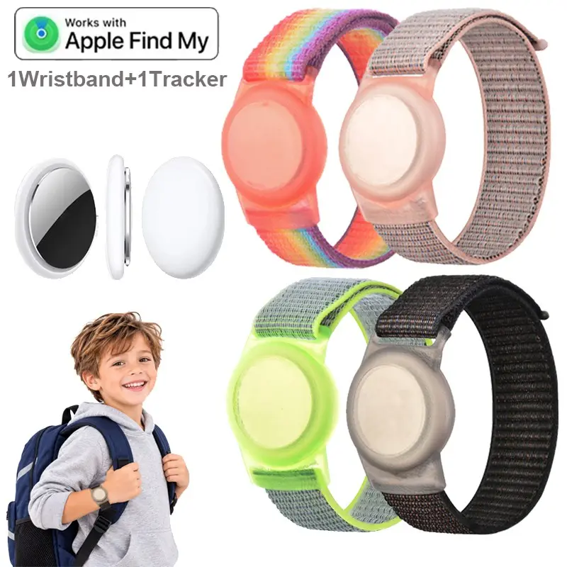 GPS Tracker Tag For Kids & Elder Wristband, Anti Lost Wireless, Real-Time Location Tracker,Lightweight Tracker With Band, no monthly fee long standby, Works with iOS Find My, for Child daily outdoor