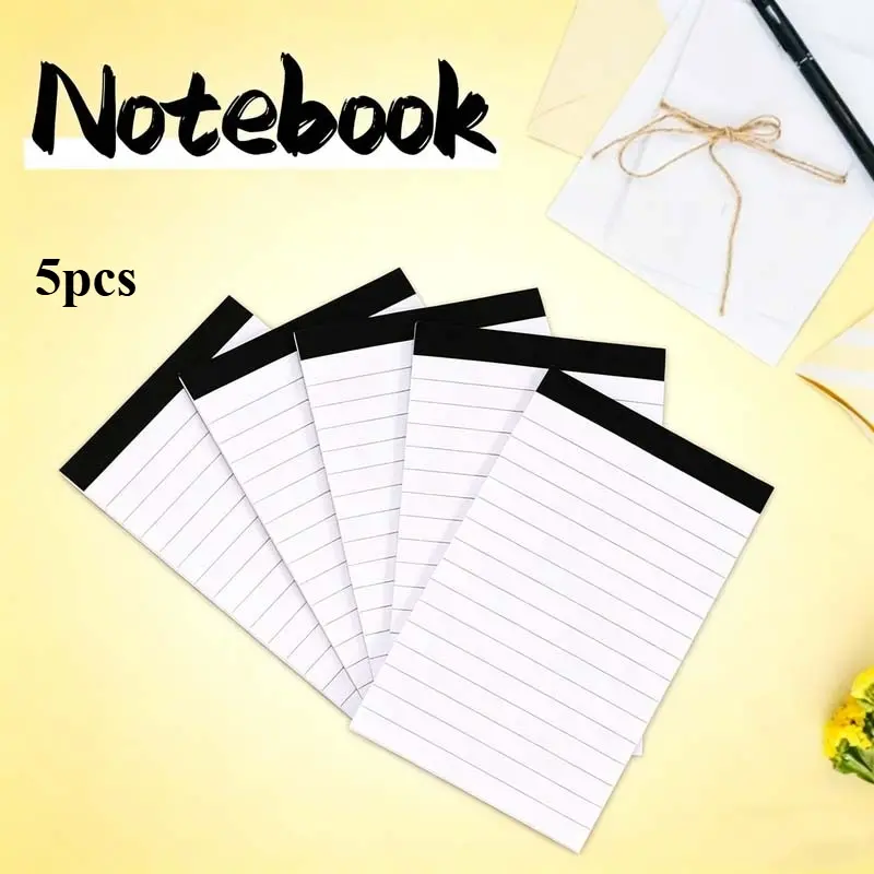 3x5 Mini Lined Notebooks Bulk, 5 Packs Small Pocket Notebooks, 30 Sheets 80gsm Per Notebook