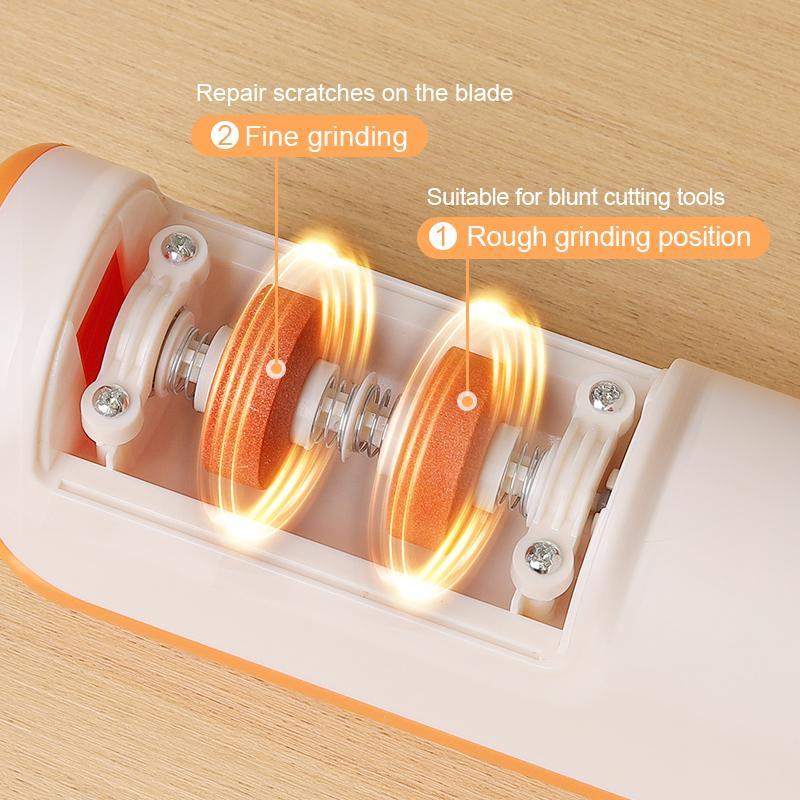 Electric Knife Sharpener, 1 Count USB Rechargeable Knife Sharpener, Adjustable Angle Sharpener for Kitchen Knife Grinding and Polishing Tool, Kitchenware