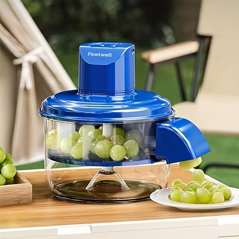 Automatic Electric Grape Peeler Machine with One-Touch Operation & Adjustable Speed - Heavy-Duty Plastic Food-Safe Design, Ergonomic Handle & Compact for Effortless Peeling of Grapes, Garlic, Tomatoes, Small Fruits - Ideal for Home Kitchen,