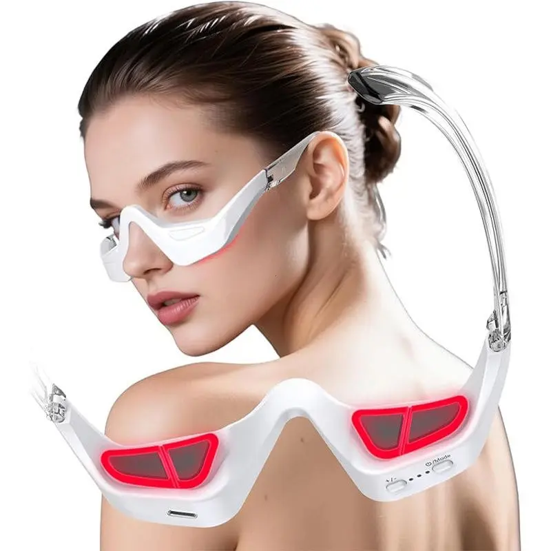 Home Use LED Light Eye Care Device, 4 Adjustable Modes, 90 Minute Timer, Microcurrent Eye Massager, Portable Beauty Tool for Men and Women