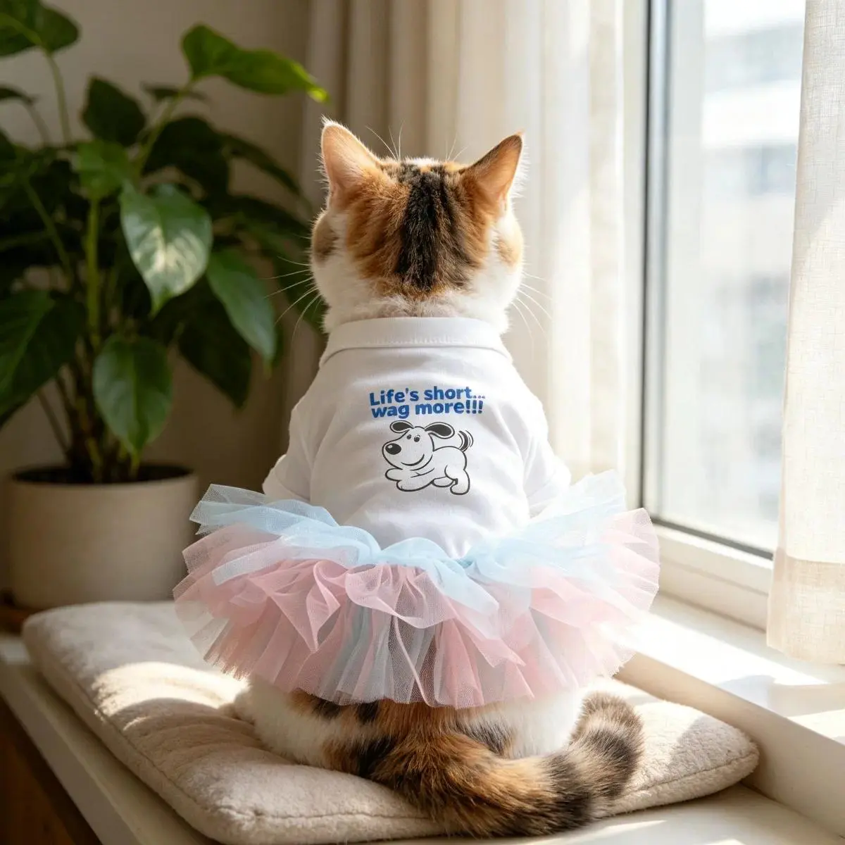 1pc  Pet Dress Adorable Printed Design Pet Apparel Dog Cat Dress Fit for  Bichon Teddy Puppy Kitten Daily Outing Dress