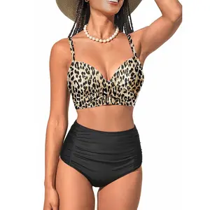 Yonique Women Underwire Bikini Set High Waisted Tummy Control Swimsuit Two Piece Push Up Bathing Suit  SwimWeek  summervibes