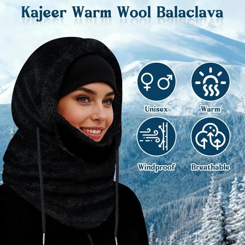 1pc Winter Warm Velvet Balaclava WindResistant Winter Face Mask,unisex Fleeced Ski Mask Cover cap,suitable for Outdoor Activitiy