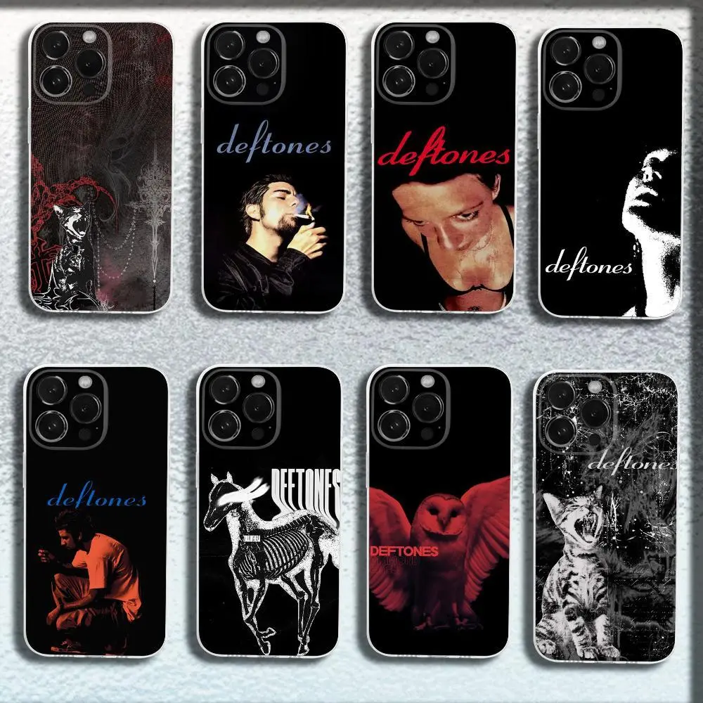 Band D-Deftones Phone Case For iPhone iPhone 17e 17 promax 17 16 15 14 13 12 11 Mini Pro Max Air X XR XSMAX & Samsung Galaxy S26 S25 S24 S23 S22 S21 FE Ultra Plus EDGE music lover Transparent shockproof Soft tpu back silicone Cover Smartphone Protection